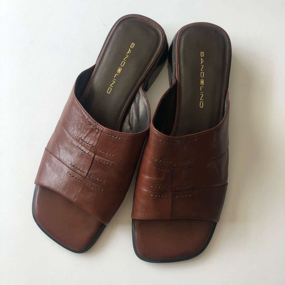 SOLD Bandolino brown leather sandals